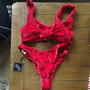 Velvet red bikini